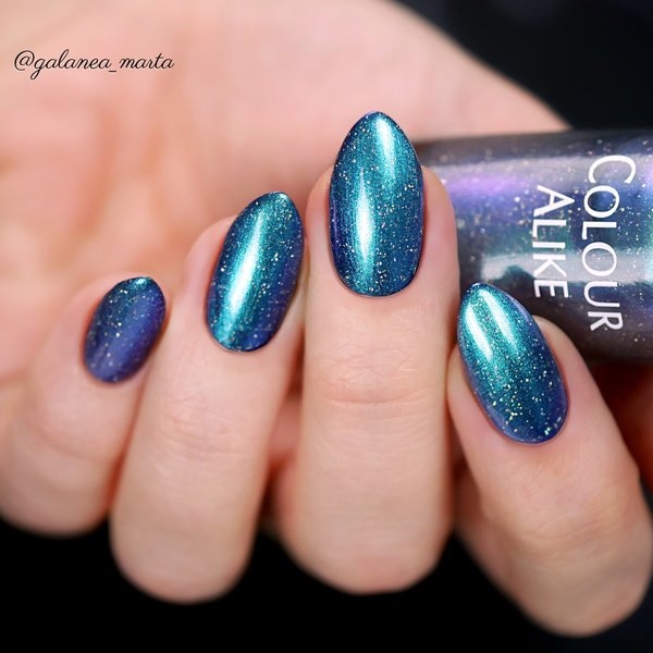 729 Daybreak Blue, Holografisk topcoat, Colour Alike