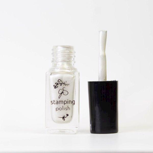 #34 Angelic White - Stamping neglelak 5 ml, Clear Jelly Stamper
