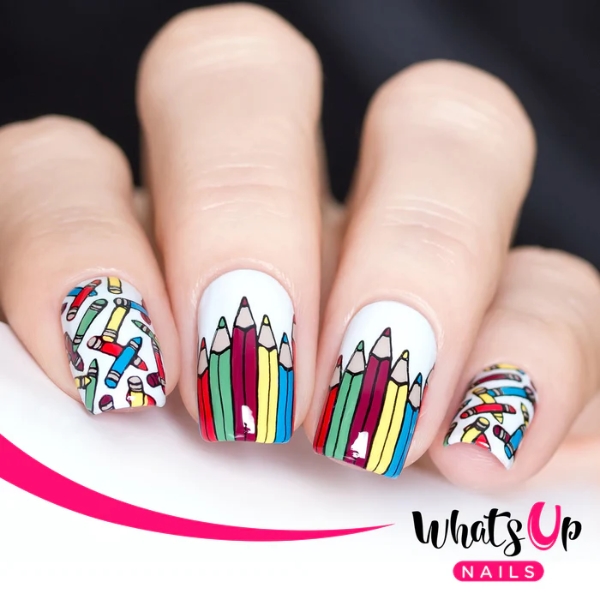 B030 School\'s In Session, Stampingplade, Whats up Nails