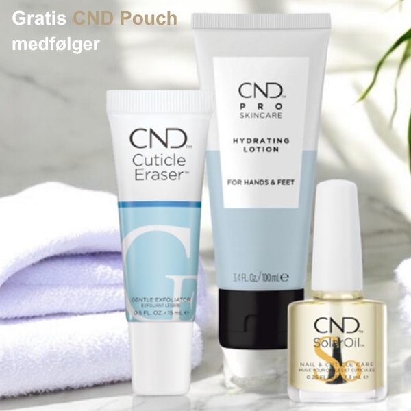 Toilettaske inkl plejeprodukter, CND