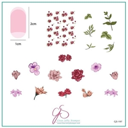Itty Bitty Blooms (CJS-197) Stampingplade, Clear Jelly Stamper