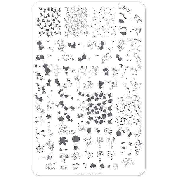 Spring Is In the Air CjS-95), Stampingplade, Clear Jelly Stamper