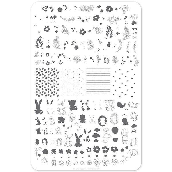 Life In Bloom (CjS-97), Stampingplade, Clear Jelly Stamper