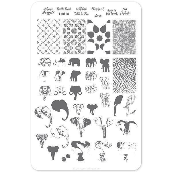 Everything Elephant (CjS LC-44) Stampingplade, Clear Jelly Stamper