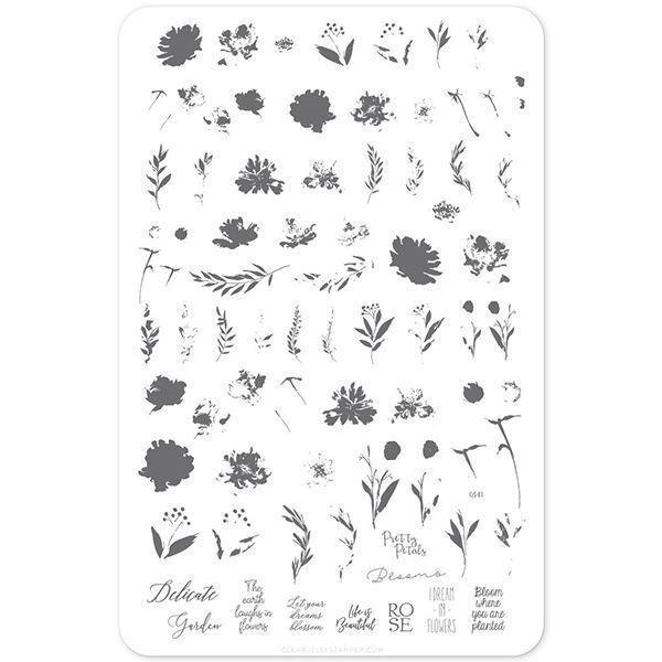 Watercolour Garden (CjS-81) Stampingplade, Clear jelly stamper