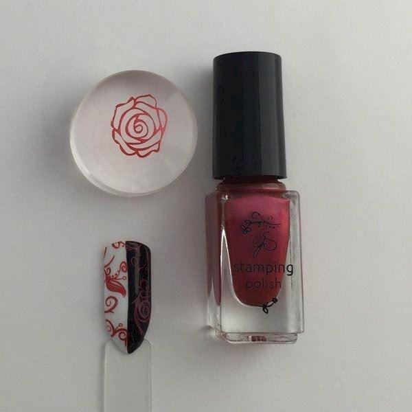 #33 Crimson Crush - Stamping neglelak 5 ml, Clear Jelly Stamper