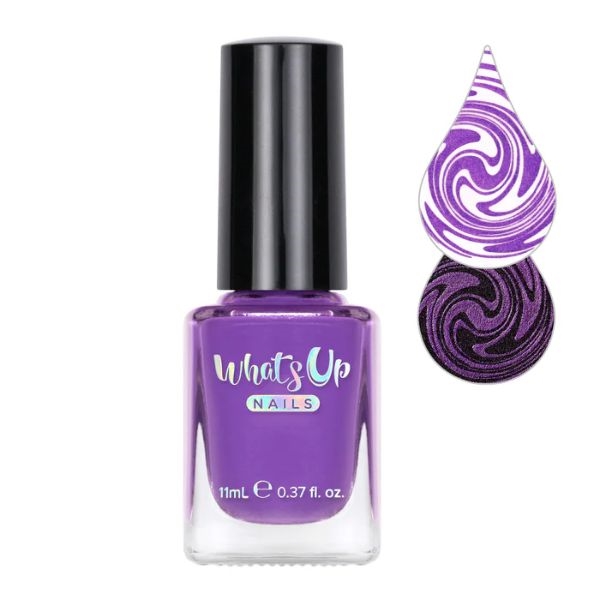 First Violet Stamping Polish, Lilla stamping neglelak, Whats Up Nails