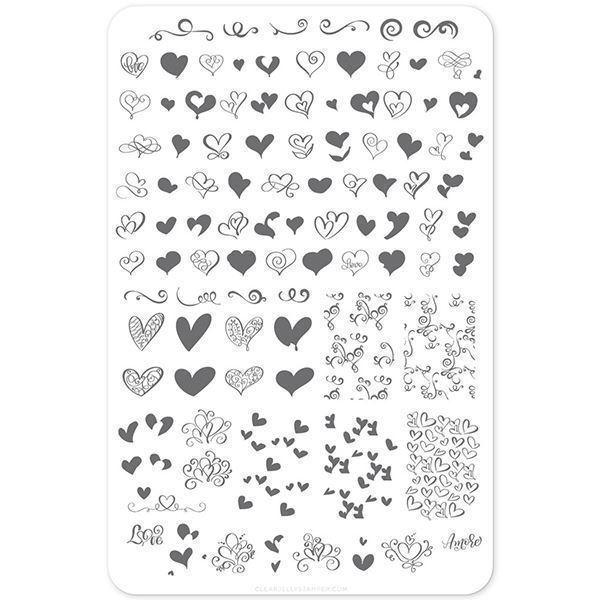 Flirty Flourish (CjSV-11) - Stampingplade, Clear Jelly Stamper (u)