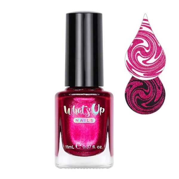 Fuchsian Forward Stamping Polish, Fuchsia shimmer stamping neglelak, Whats Up Nails