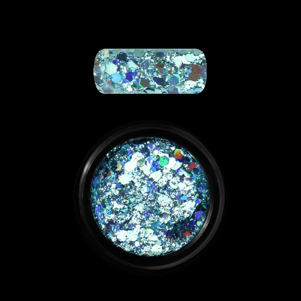 Holo Glitter Mix nr. 4 Turkis, Moyra(u)