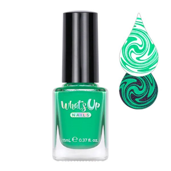 Little Green Men, Grøn stamping neglelak, Whats Up Nails