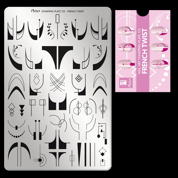 Billede af French Twist stamping plade No. 113, Moyra