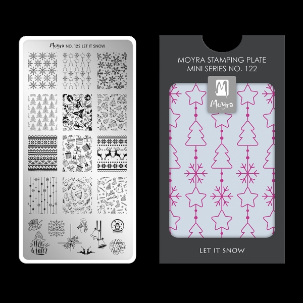 Se Let It Snow, MINI Stamping Plade NO. 122, Moyra hos Nicehands.dk