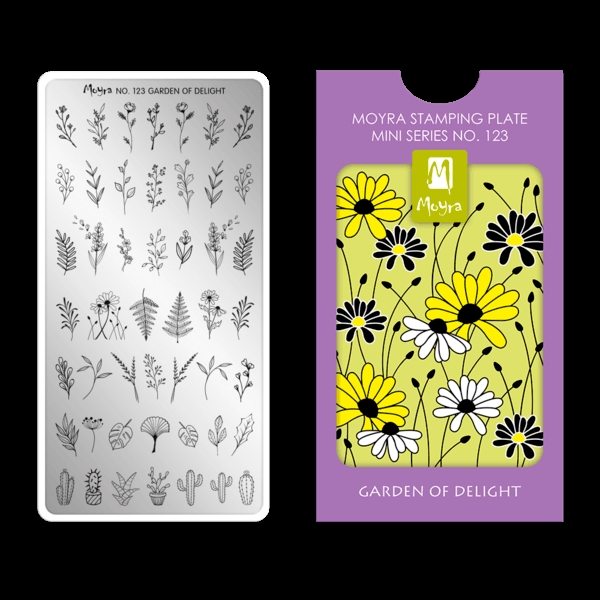 Garden of delight, MINI Stamping Plade NO. 123, Moyra