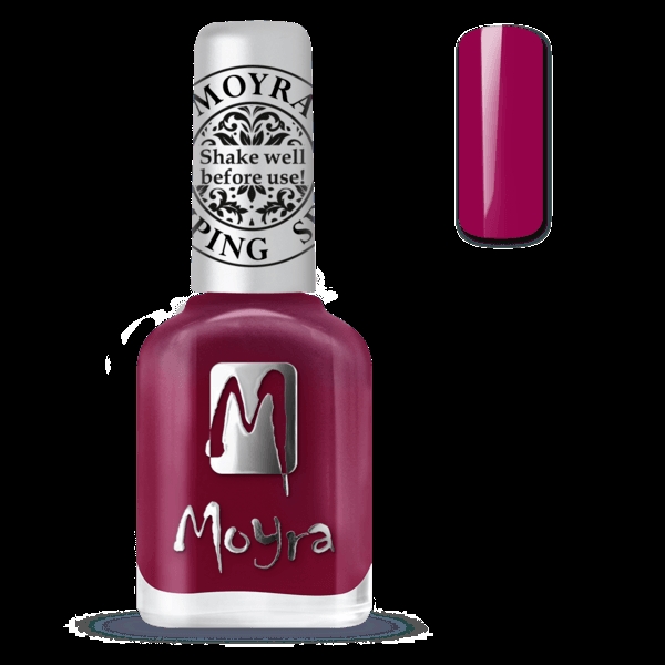 Se SP40 Amaranth Red, Moyra Stamping nail polish hos Nicehands.dk