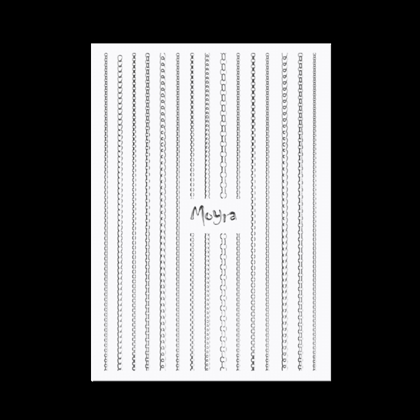 Moyra Nail Art Strips - Chain, Silver No. 02, Moyra