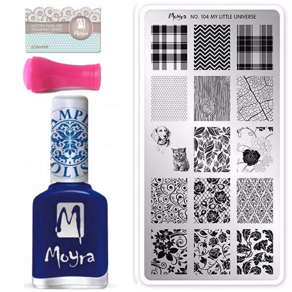 Mini nail stamping starter kit 104, Moyra (u)