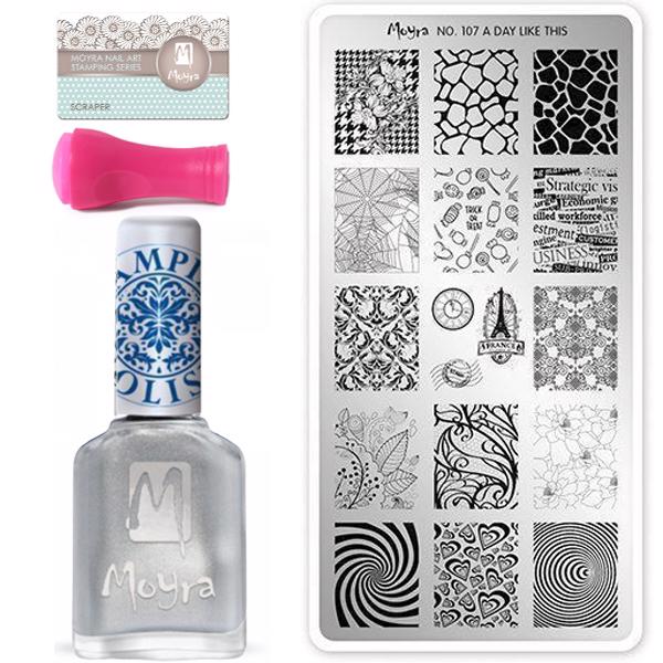 Mini nail stamping starter kit 107, Moyra (u)