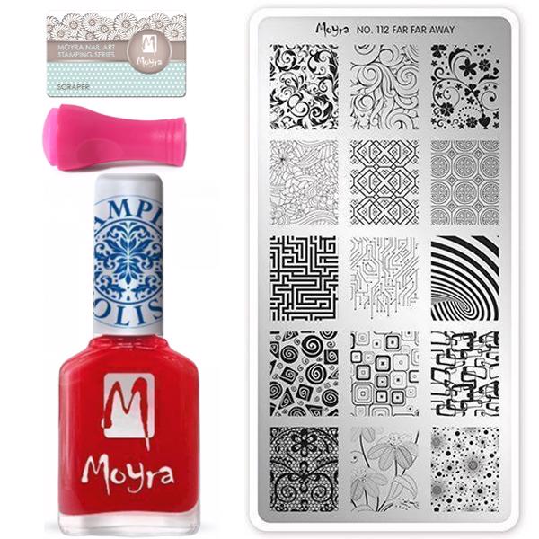 Billede af Mini nail stamping starter kit 112, Moyra