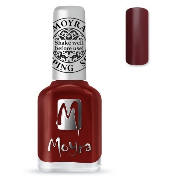 Billede af SP03 Bordeaux rød Moyra Stamping nail polish