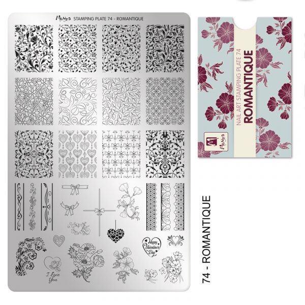 Billede af Romantique, Stamping Plade NO. 74, Moyra