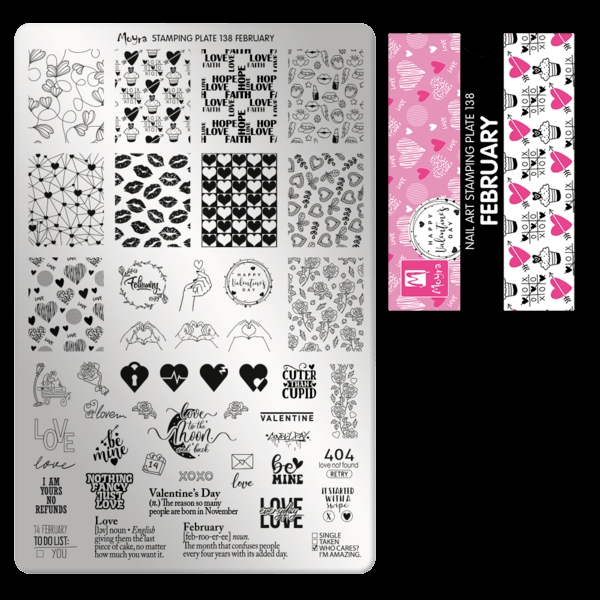 Billede af February Stamping Plade NO. 138, Moyra