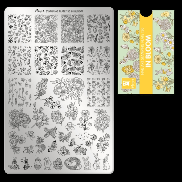 In Bloom, Stamping Plade NO. 130 stampingplade, Moyra