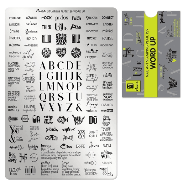 Billede af Word Up, Stamping Plade NO. 129, Moyra