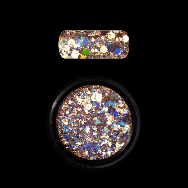 Holo Glitter Mix Nr. 2 Guld, Moyra(u)