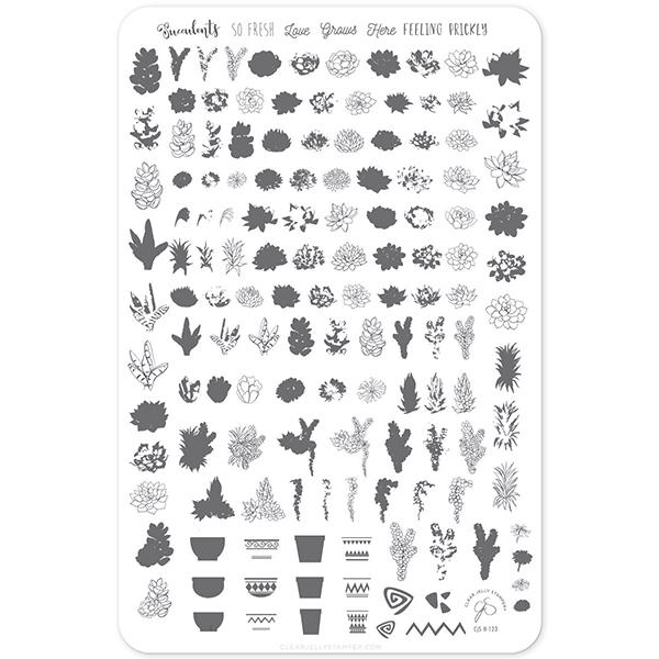 7: Oh So Succulent! (CjS-123) - Stampingplade, Clear Jelly Stamper
