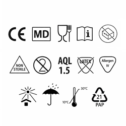 Engangshandsker af nitri, størrelse M, magenta, 100 stk, MEDISTERILL