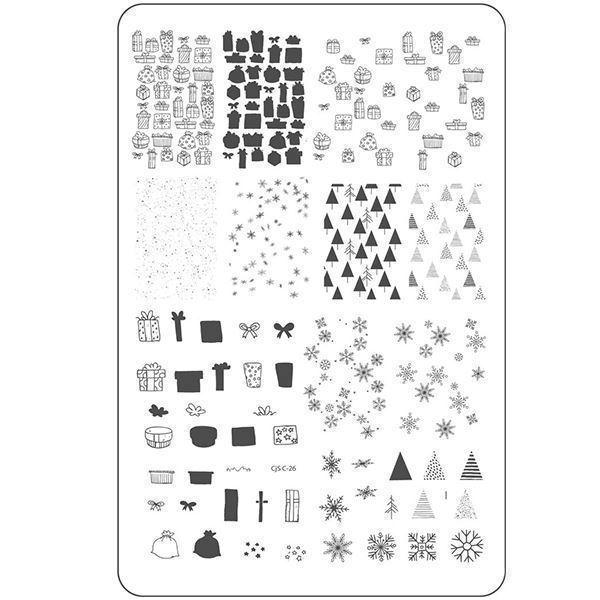 Pretty Paper - Gifted (CjS C-26), stampingplade, Clear Jelly Stamper