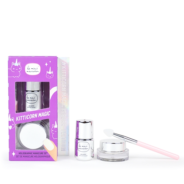 Kitticorn Magic Holographic Manicure Set Gelpolish, Le Mini Macaron