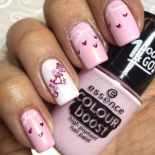 Valentines Manicure 2 - Step By Step stamping nail art