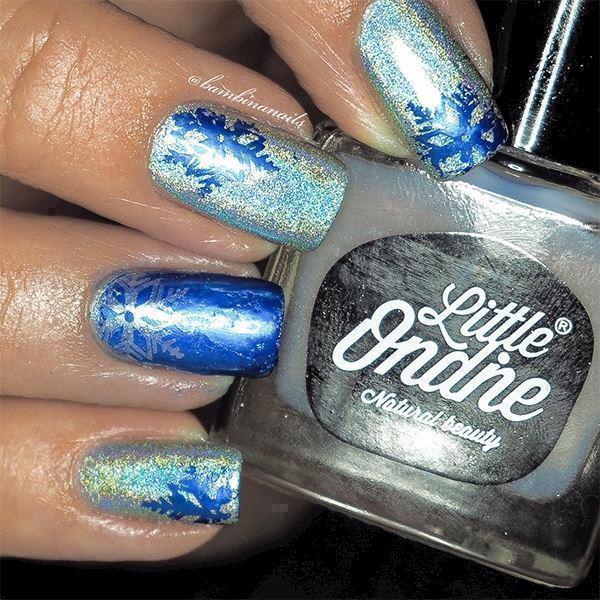 Vinter Design med Folie - Step By Step Stamping Nail Art