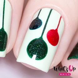 Festive Globes Stencils Whats Up Nails