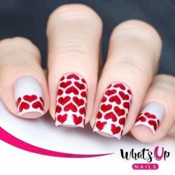 Heart Lines Stencils Whats Up Nails