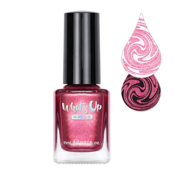 Ruse to the Occasion, Pink Shimmer stamping neglelak, Whats Up Nails
