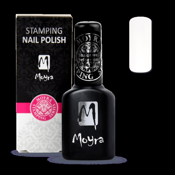 Se Hvid Smart Polish, Langsom tørrende stamping neglelak, SPS02, Moyra hos Nicehands.dk