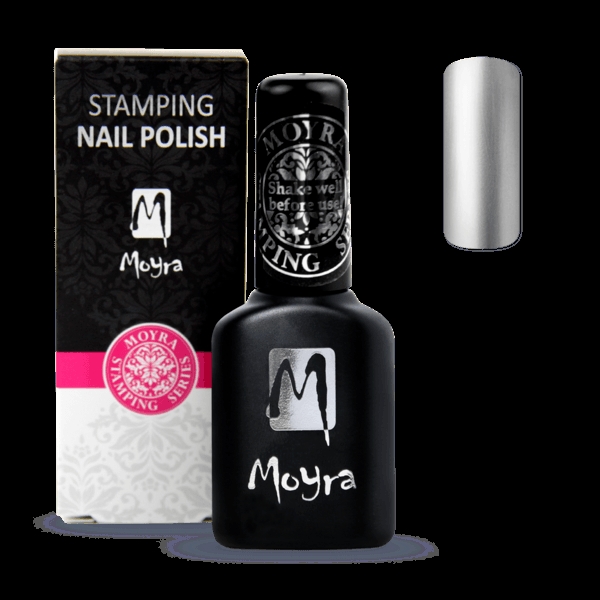 Billede af Sølv, Smart Polish, Langsom tørrende stamping neglelak, SPS03, Moyra