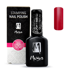 Rød Smart Polish, Langsom tørrende stamping neglelak, SPS05, Moyra
