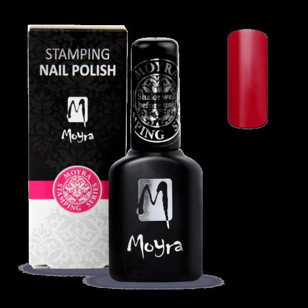 Billede af Rød Smart Polish, Langsom tørrende stamping neglelak, SPS05, Moyra