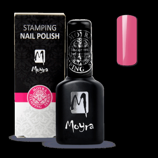 15: Pink Smart Polish, Langsom tørrende stamping neglelak, SPS, Moyra (u)