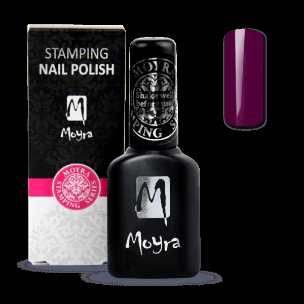 10: Lilla Smart Polish, Langsom tørrende stamping neglelak, Moyra (u)