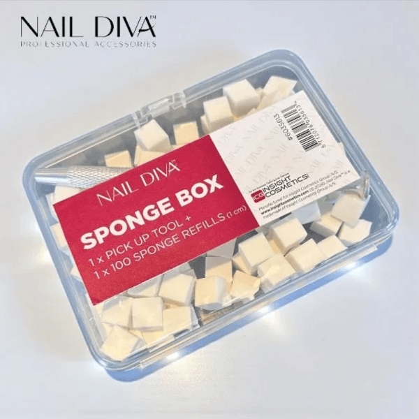 Sponge Block Kit, Pick Up Tool + 100 refills, Nail Diva