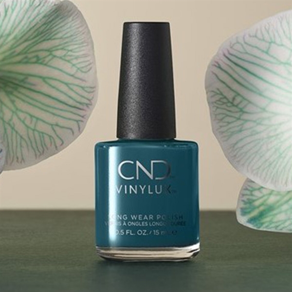 411 Teal Time, In Fall Bloom, CND Vinylux (u)