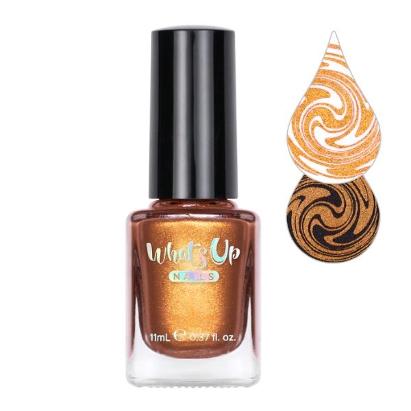 Waiting for Patina Stamping Polish, Bronze shimmer stamping neglelak, Whats Up Nails