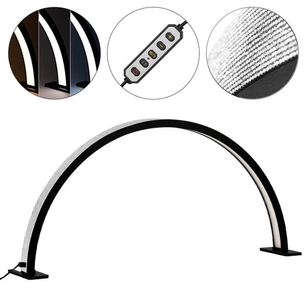 Moon Lampe, LED Bordlampe 35 W, Sort, Skarpt Lys med rhinsten, GNB