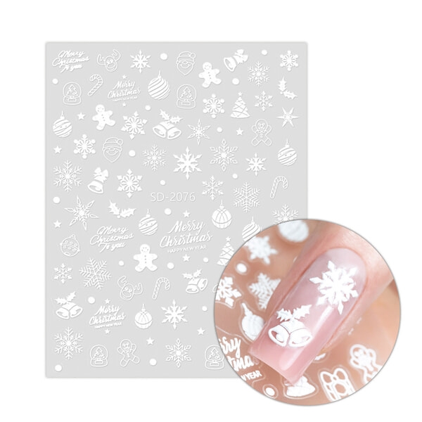 Hvid jul klistermærker, SD-2076, GNB