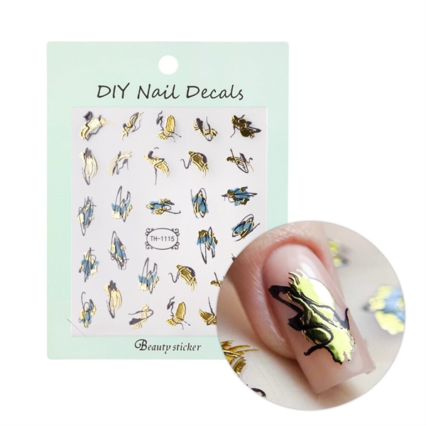 Abstrakt guld klistermærker, TH-1115, GNB